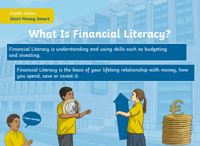 Screenshot of a financial literacy powerpoint people first credit union offers to primary schools