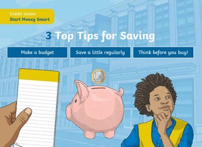 Screenshot of a financial literacy powerpoint people first credit union offers to primary schools